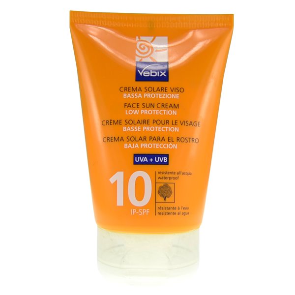 VEBIX Crema solare viso bassa protezione 10 IP-SPF