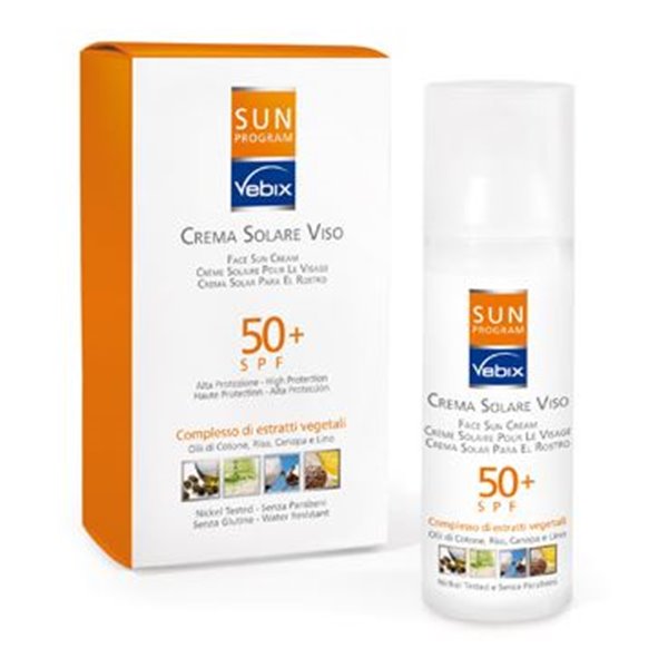 VEBIX CREMA SOLARE VISO protezione molto alta 50+ IP-SPF