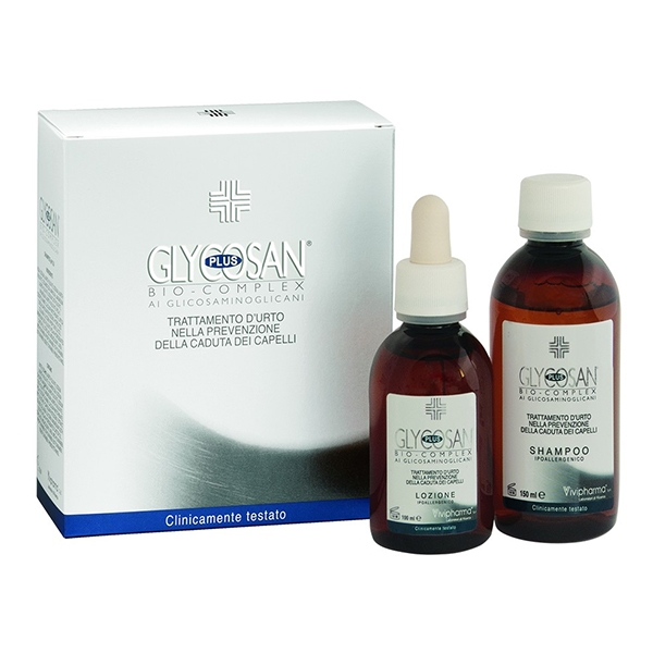 GLYCOSAN PLUS biocomplex CADUTA CAPELLI shampoo + lozione flacone