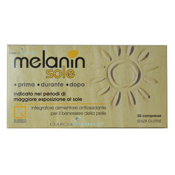 MELANIN SOLE 30cp melanina integratore protezione sole abbronzatura