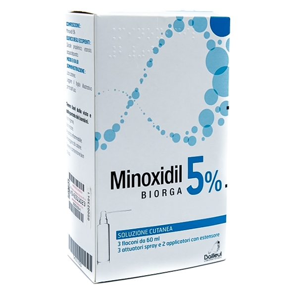 MINOXILDIL BIORGA SOLUZIONE CUTANEA 3 FLACONI 5%