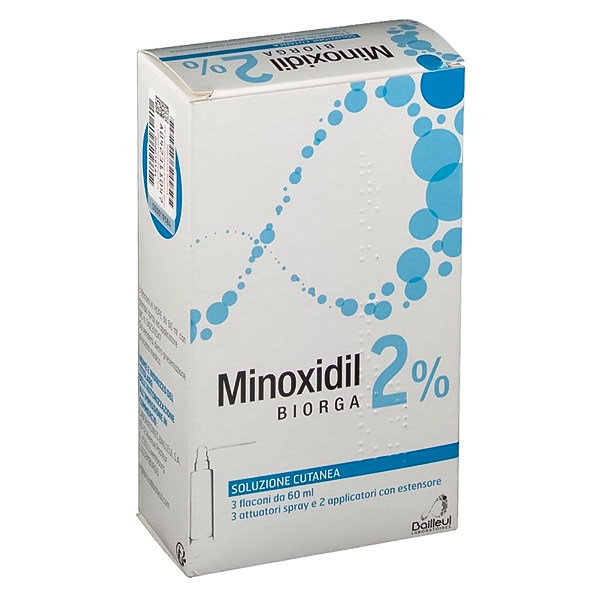 MINOXIDIL BIORGA SOLUZIONE CUTANEA 3 FLACONI 2%