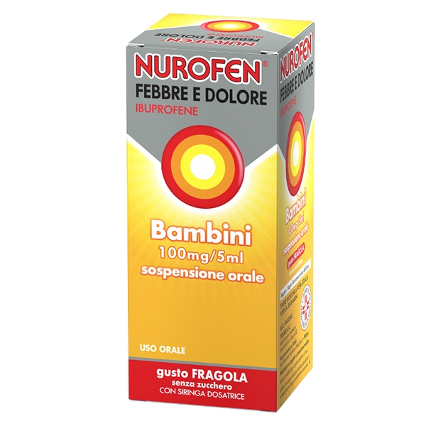 NUROFEN FEBBRE E DOLORE BAMBINI 100MG/5ML FRAGOLA 150ML