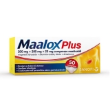 MAALOX PLUS 50 CPR MASTICABILI 200 MG + 200 MG + 25 MG