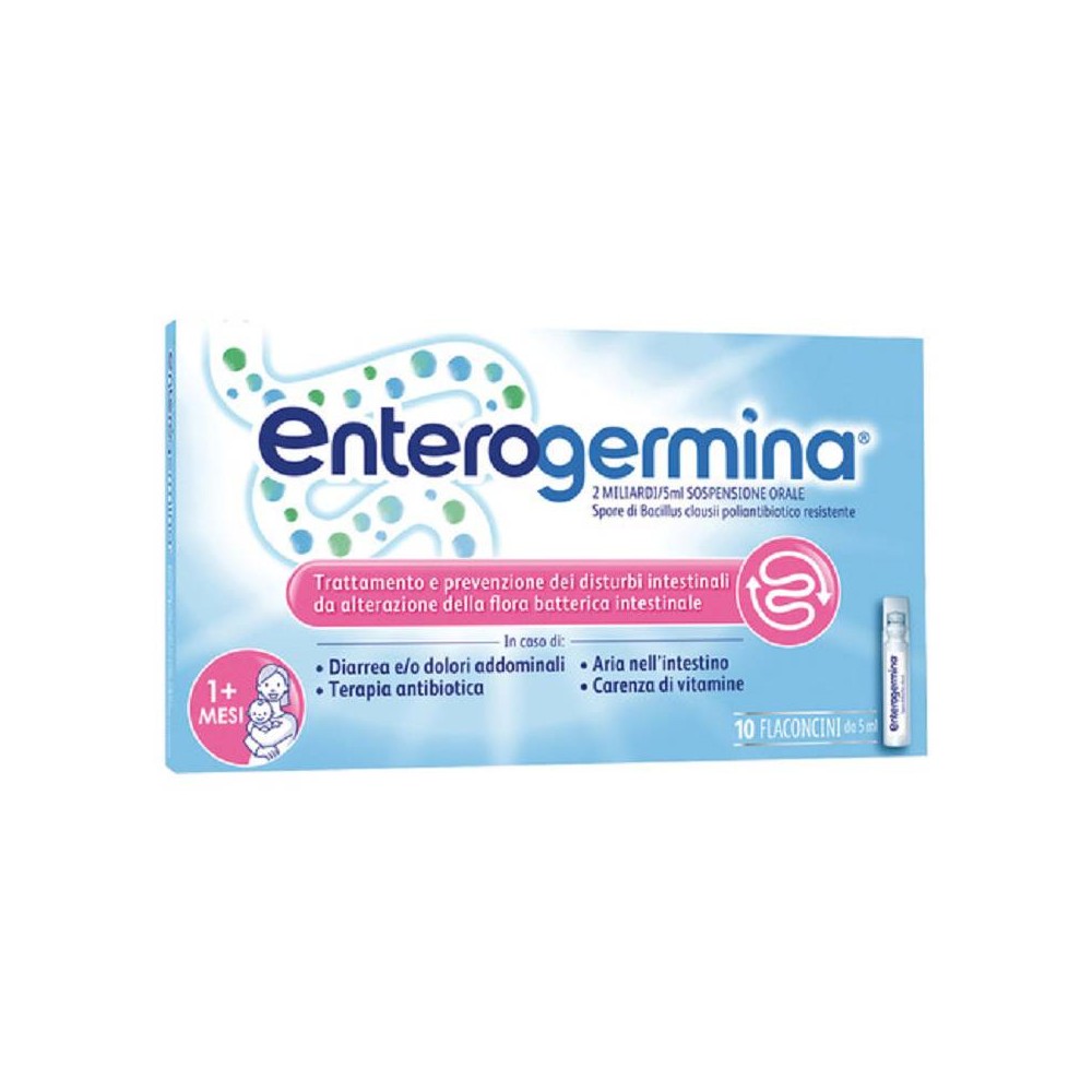 Enterogermina 10 Flaconcini 2 MLD/5 ML | Ripristino Flora Batterica