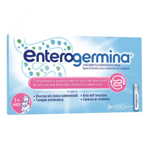 Enterogermina 10 Flaconcini 2 MLD/5 ML | Ripristino Flora Batterica