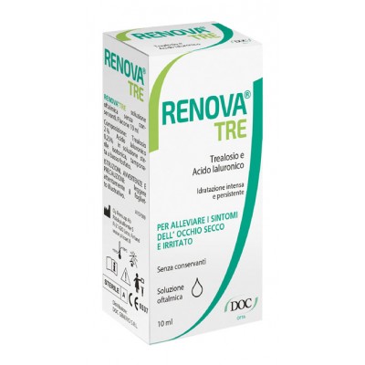 Renova Tre Collirio Lubrificante 10 ml - Sollievo Occhio Secco