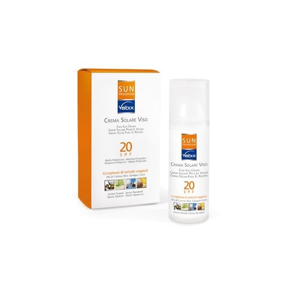 VEBIX SUN PROGRAM crema solare viso 20 S P F