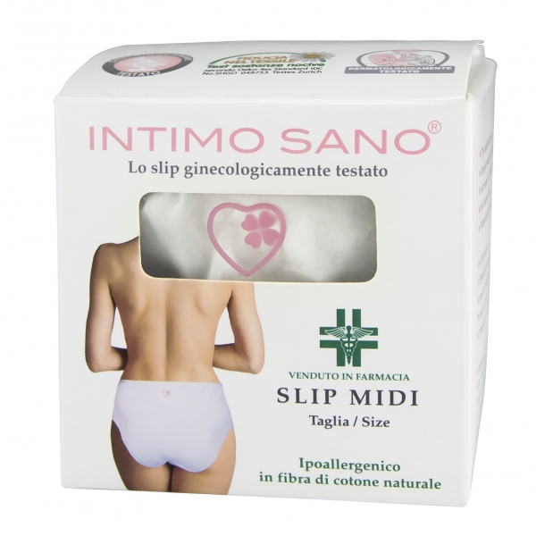 INTIMO SANO slip midi bianco